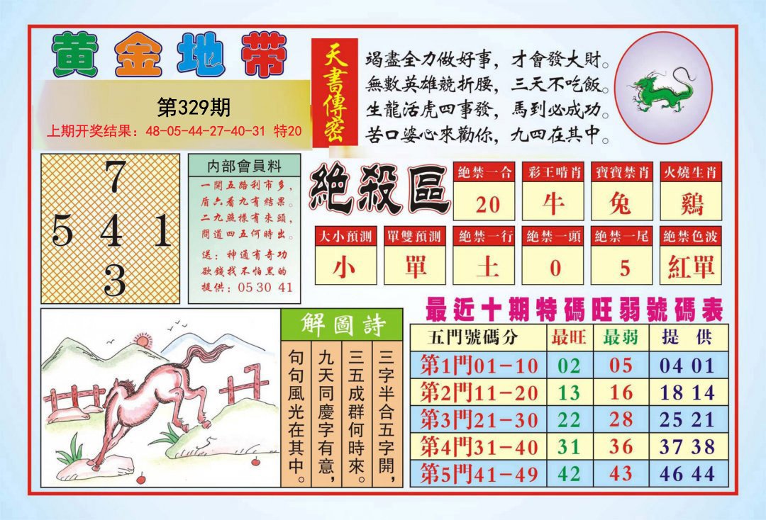 2024329期黄金地带