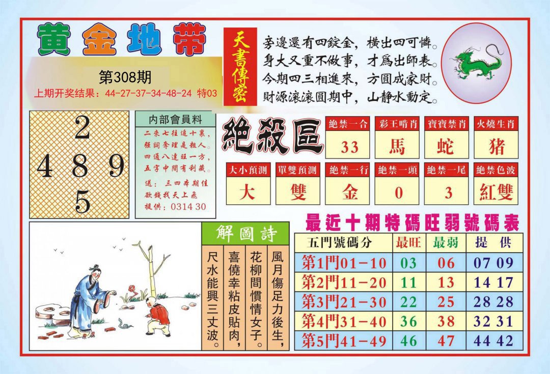 2024308期黄金地带