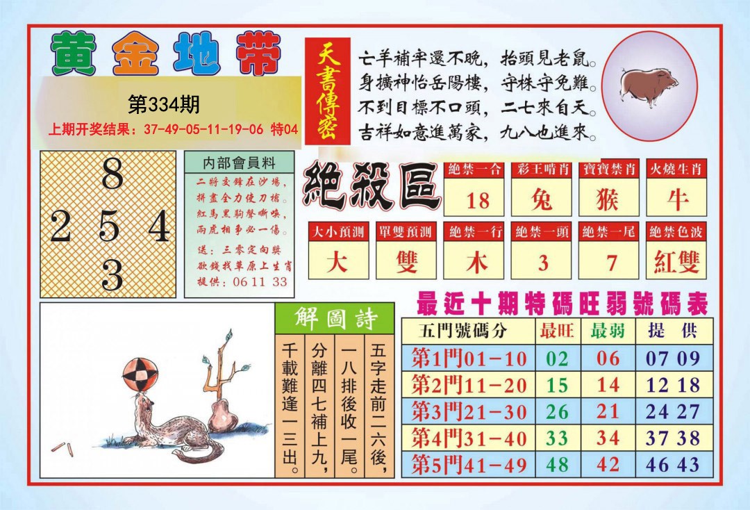 2024334期黄金地带
