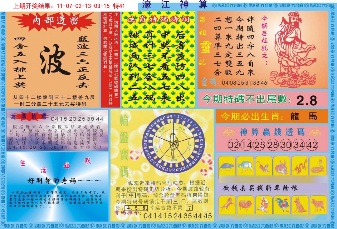 2024328期濠江神算B