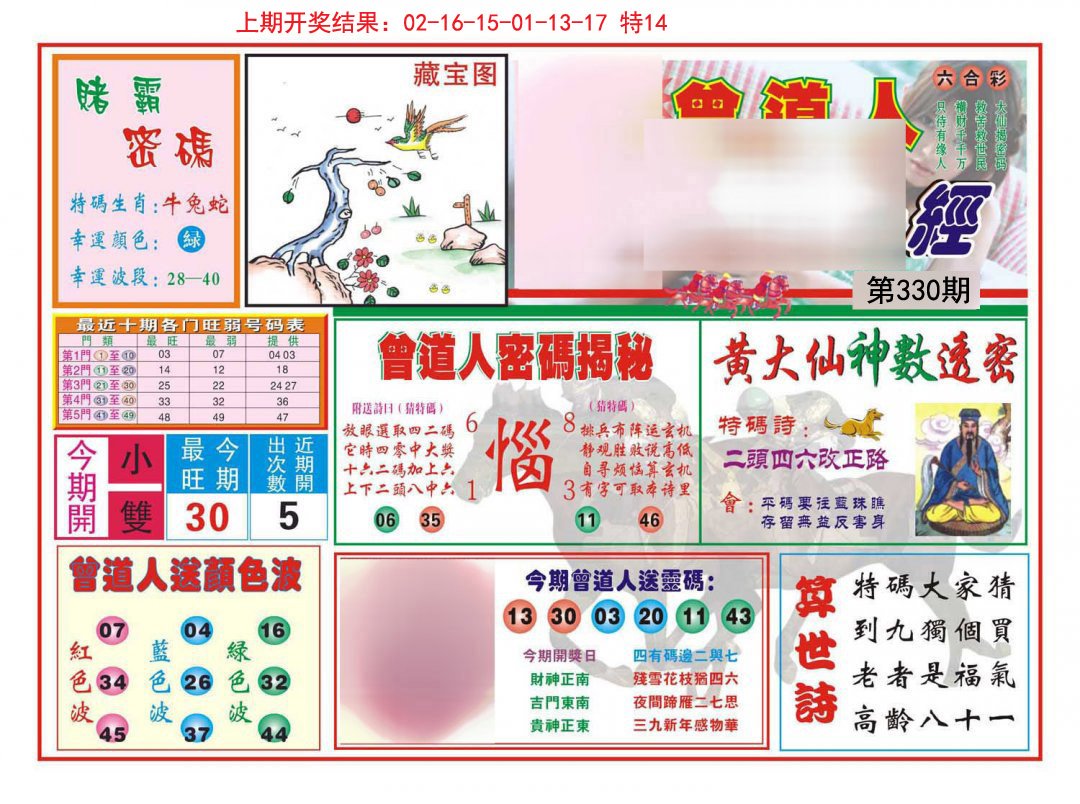 2024330期赢钱一经