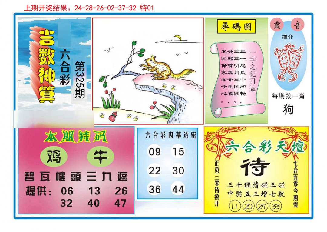 2024325期吉数神算