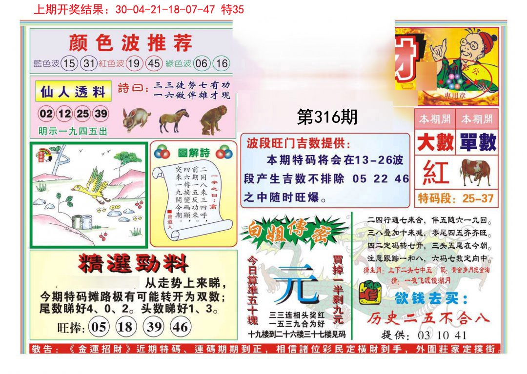 2024316期金运招财