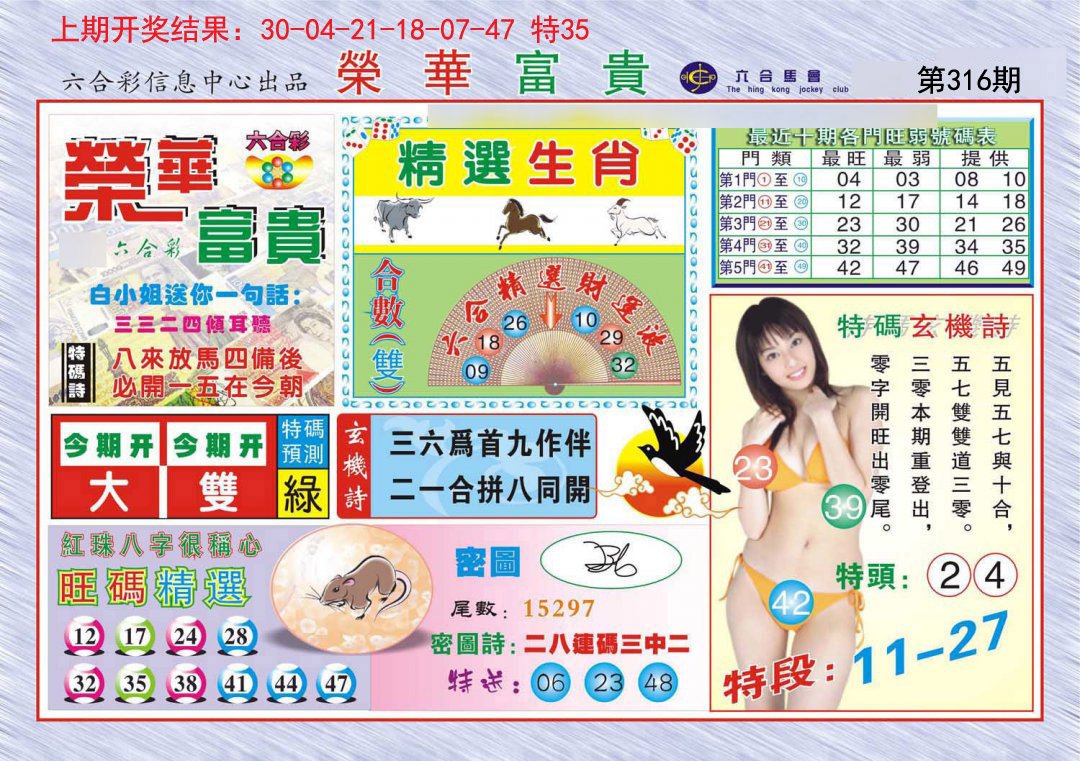2024316期荣华富贵