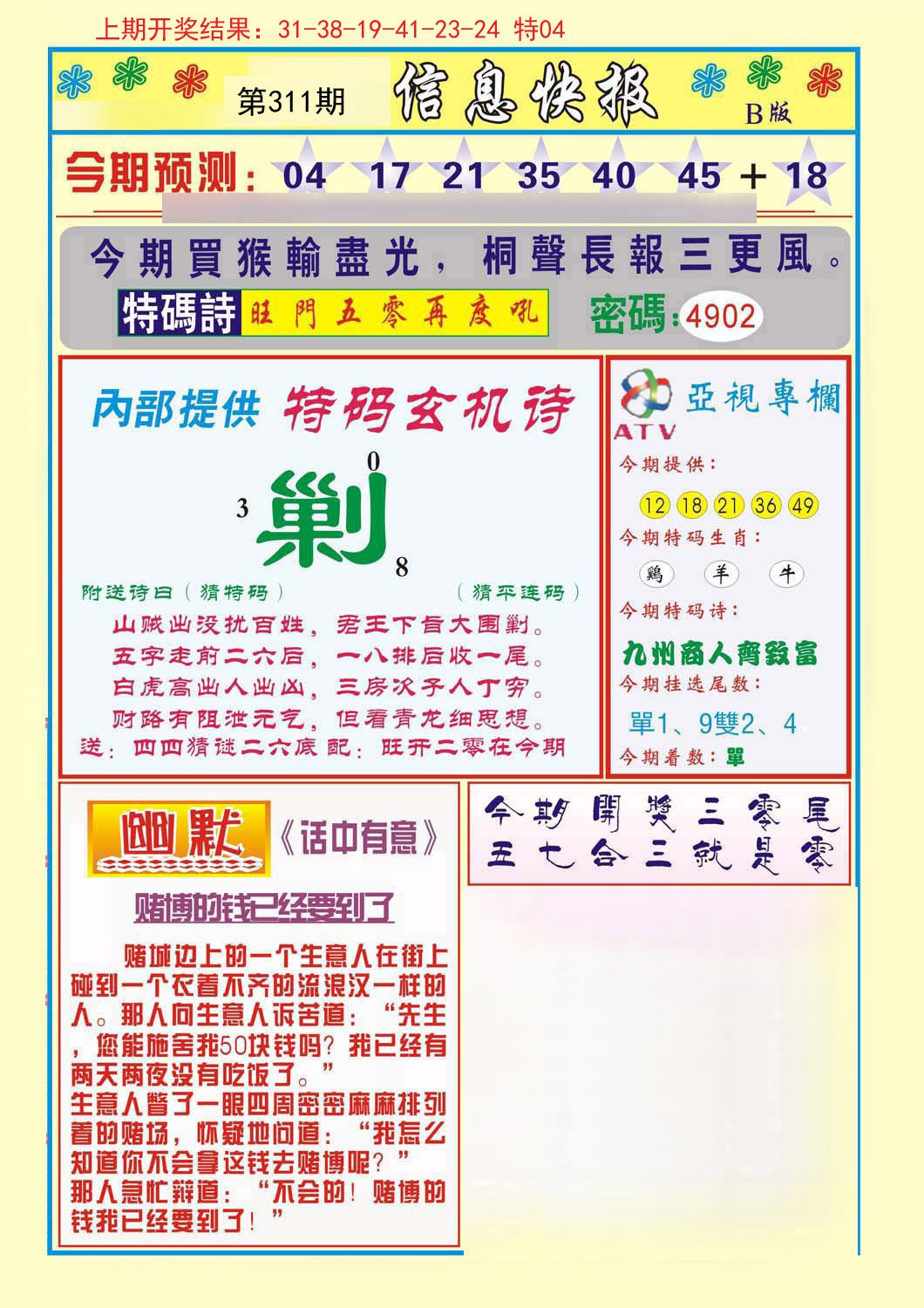 2024311期信息快报B