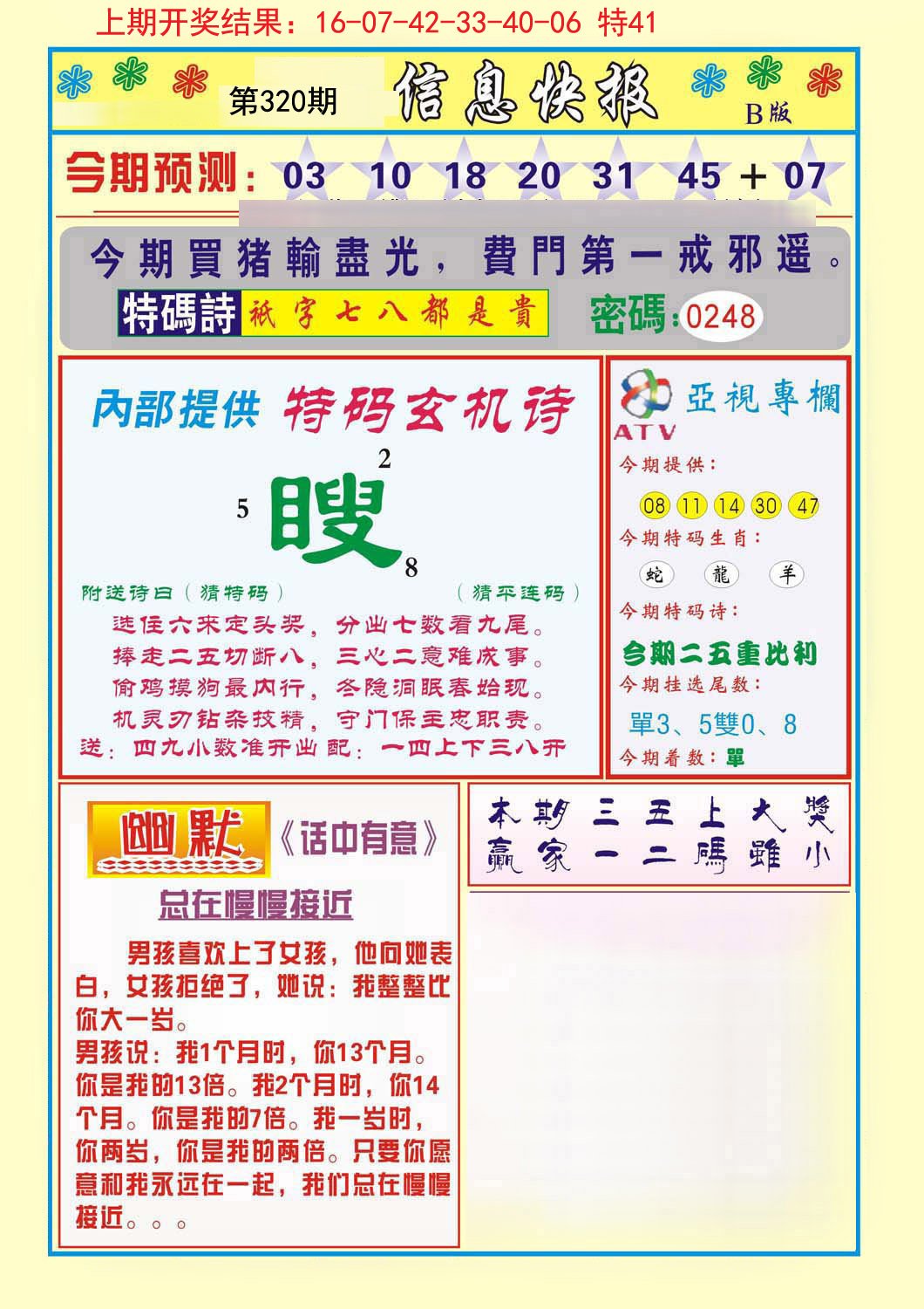 2024320期信息快报B