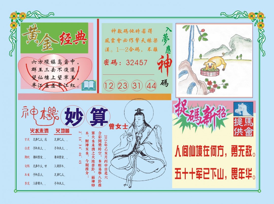 2024333期老版曾女士B
