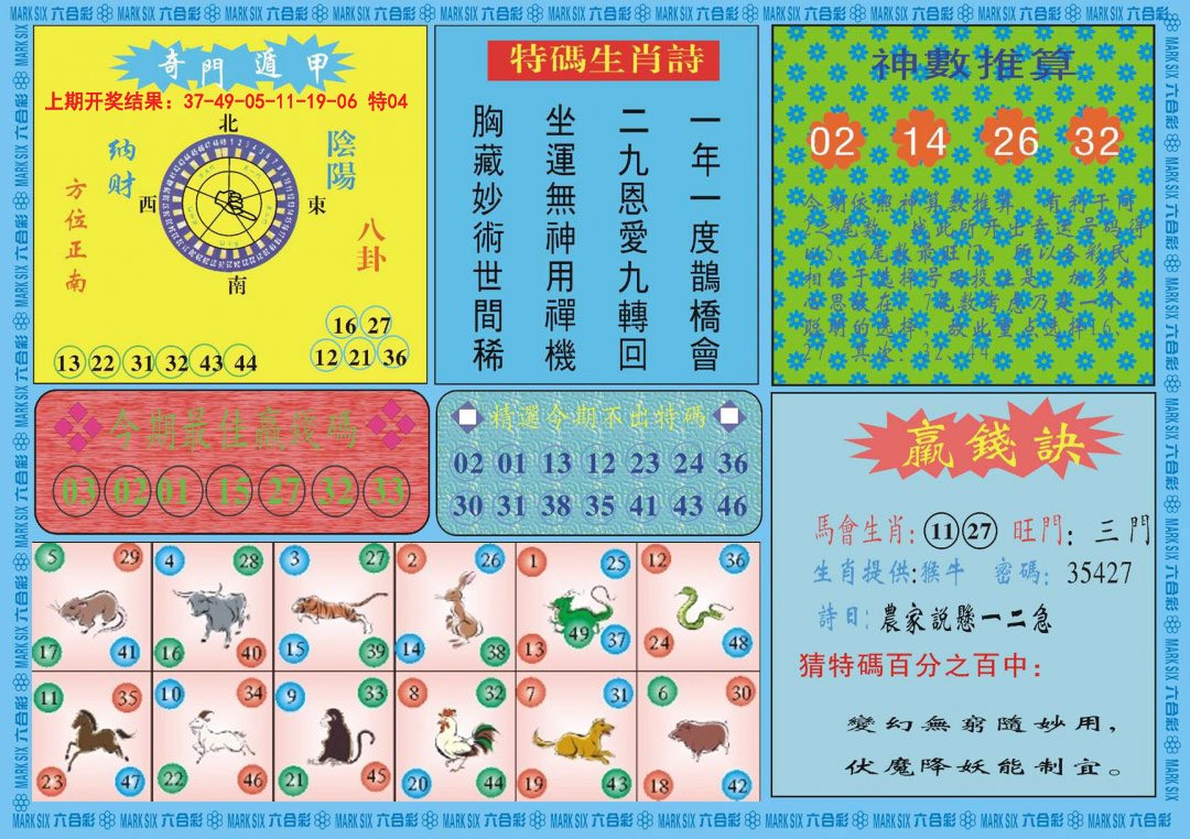 2024334期黄大仙灵码B