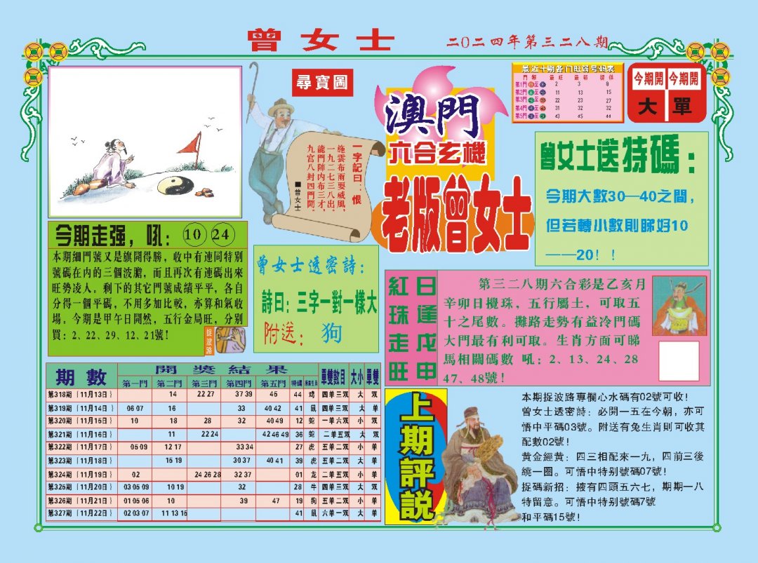 2024328期老版曾女士A