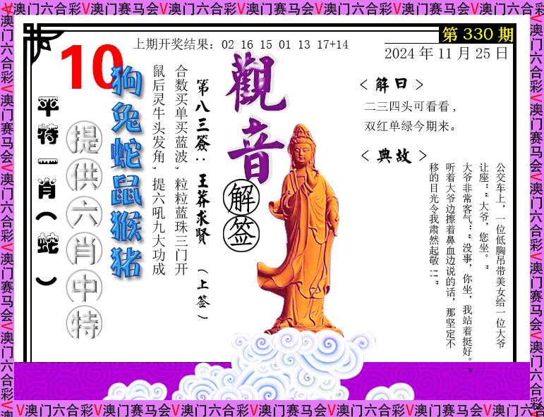 2024330期观音解签