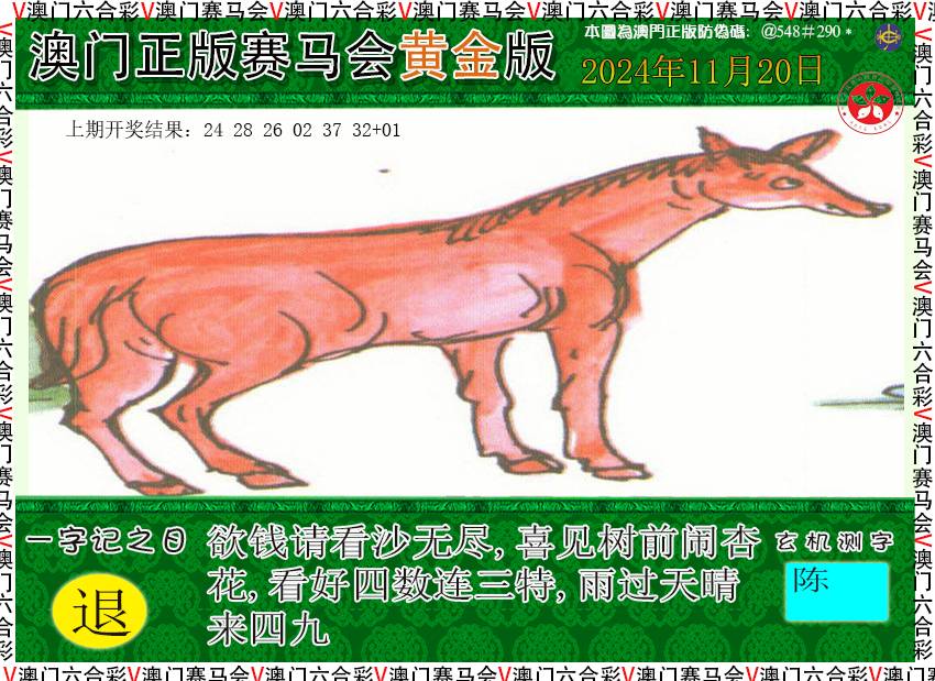 2024325期赛马会黄金版