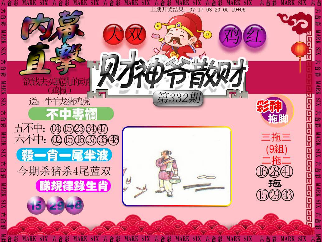 2024332期财神爷散财
