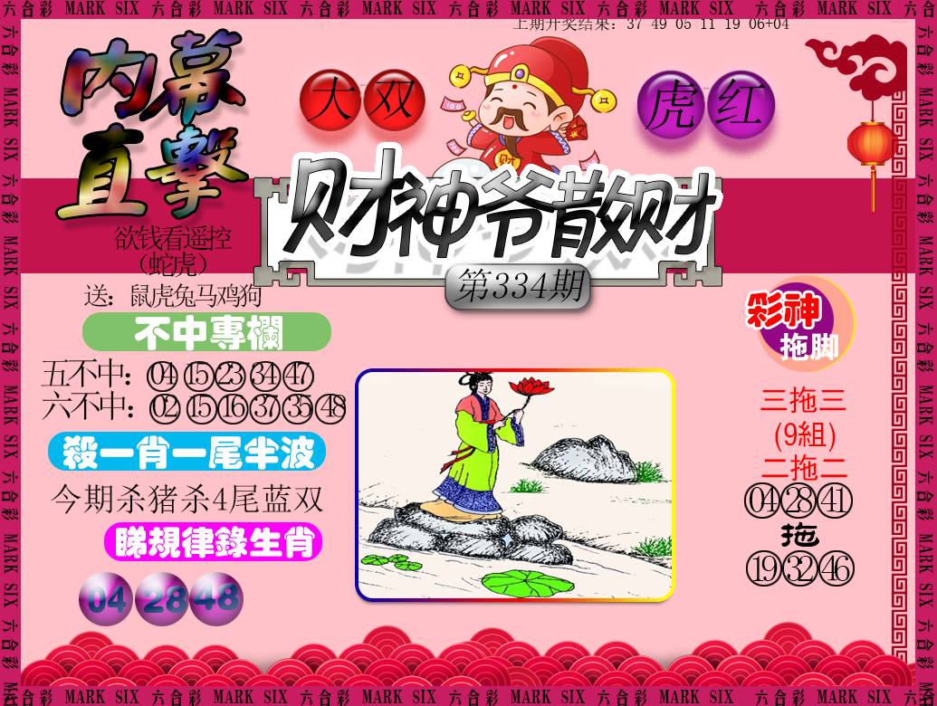 2024334期财神爷散财