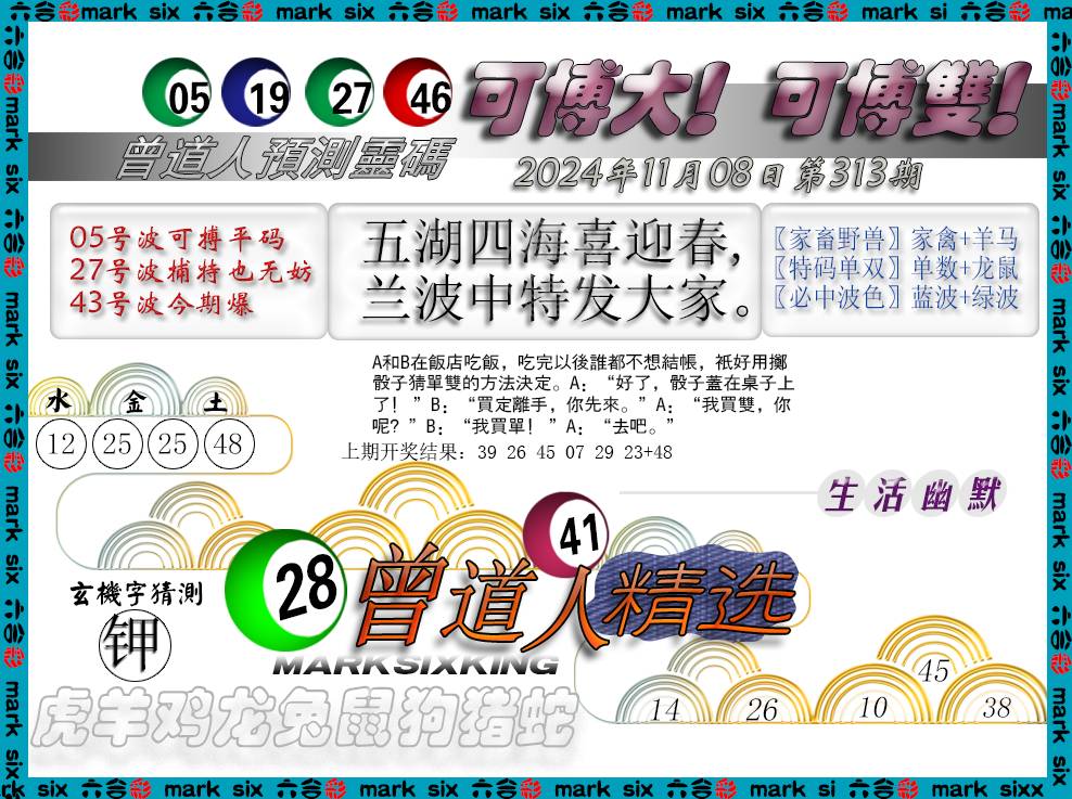 2024313期曾道人精选