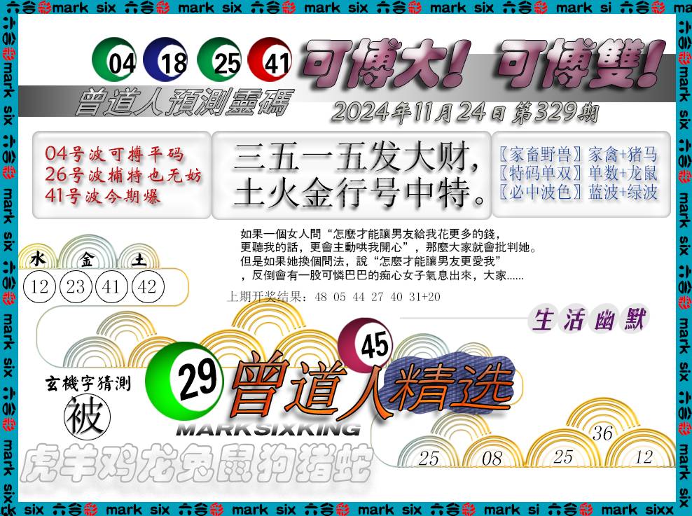 2024329期曾道人精选