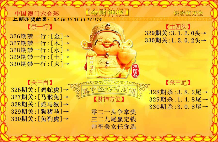 2024330期金财神