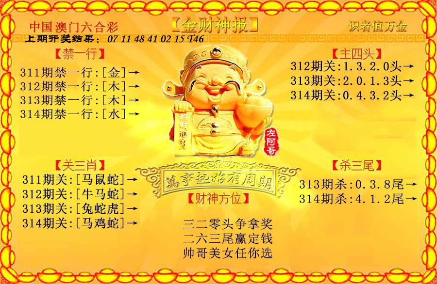 2024314期金财神