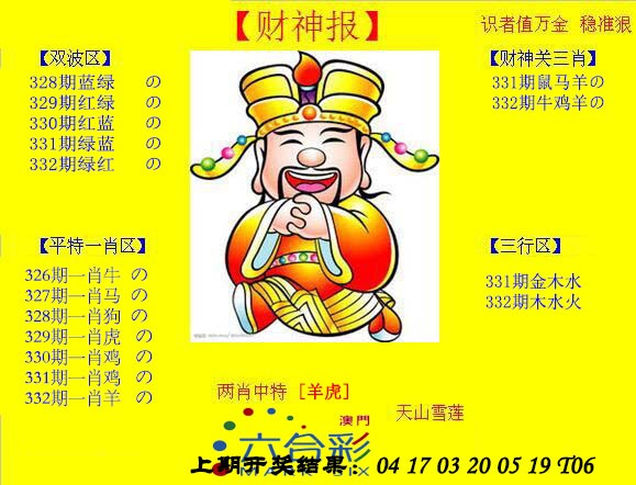 2024332期黄财神