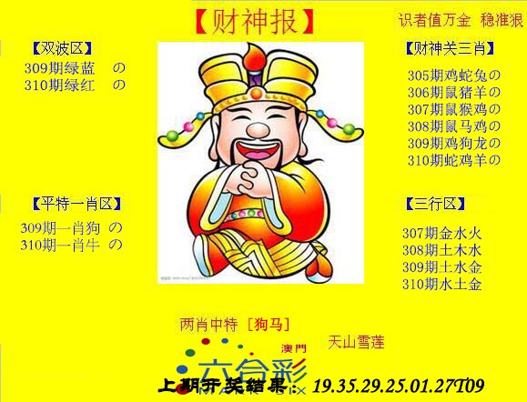 2024310期黄财神