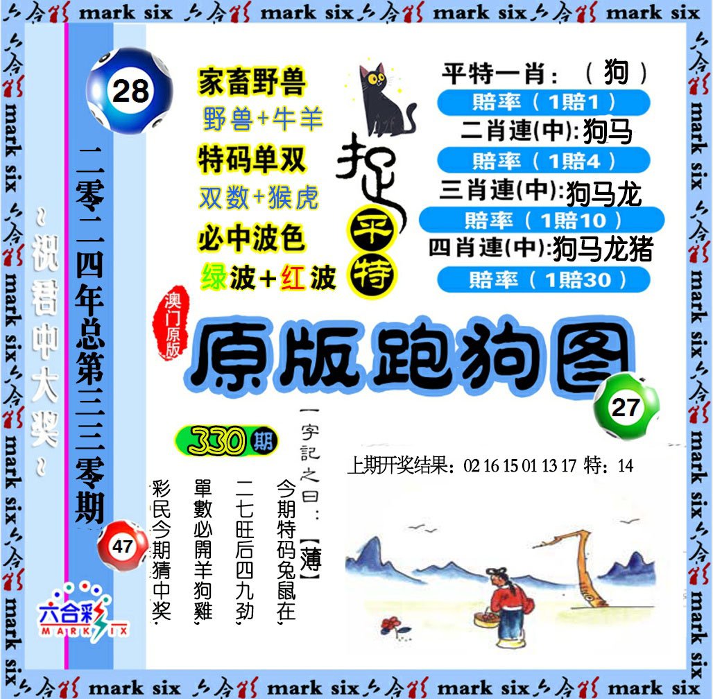 2024330期原版跑狗图