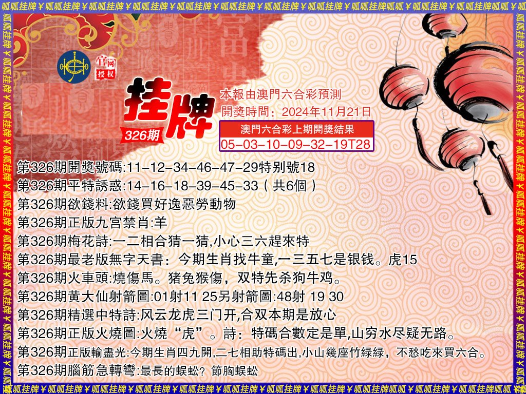 2024326期挂牌3