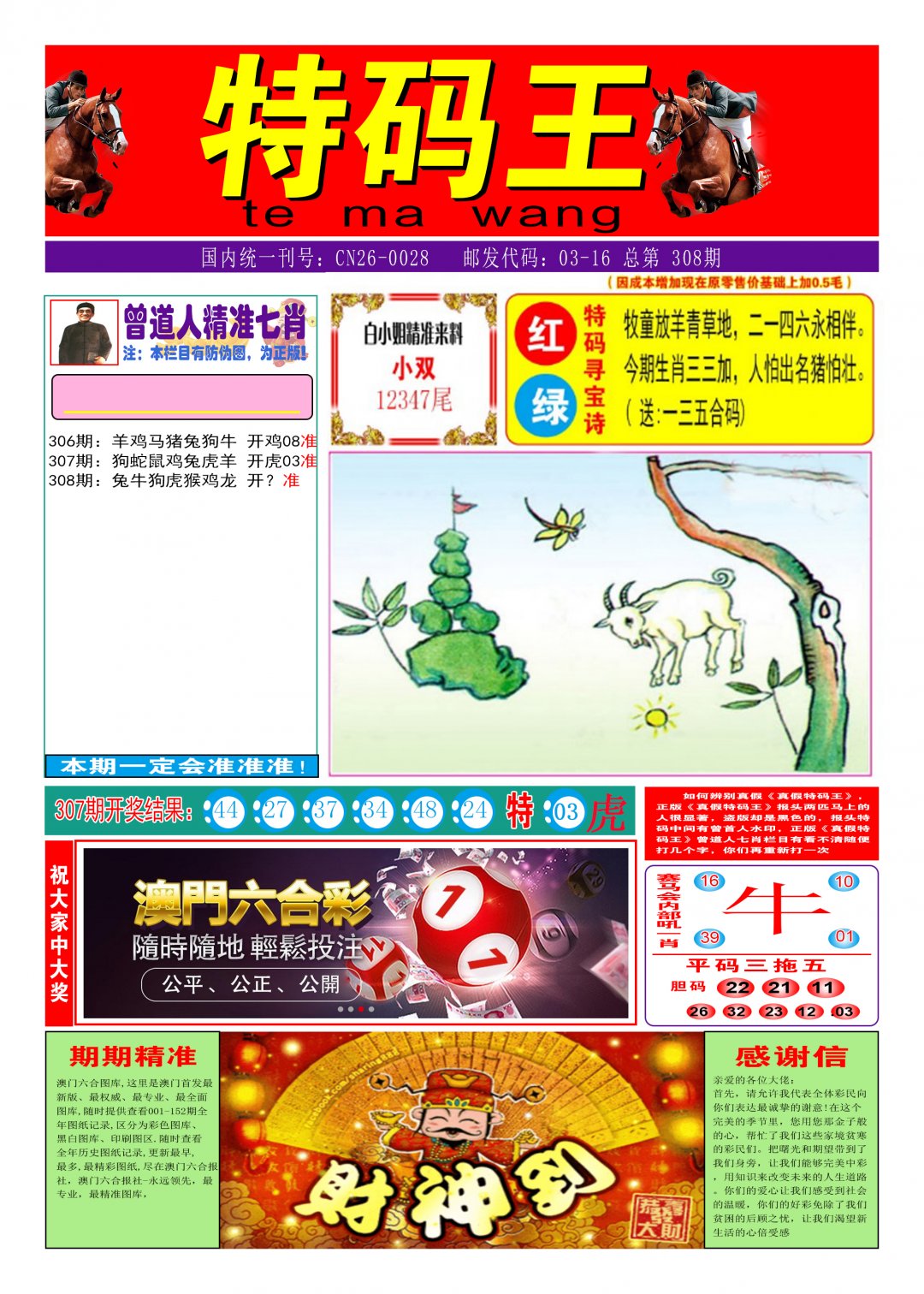 2024308期特码王A