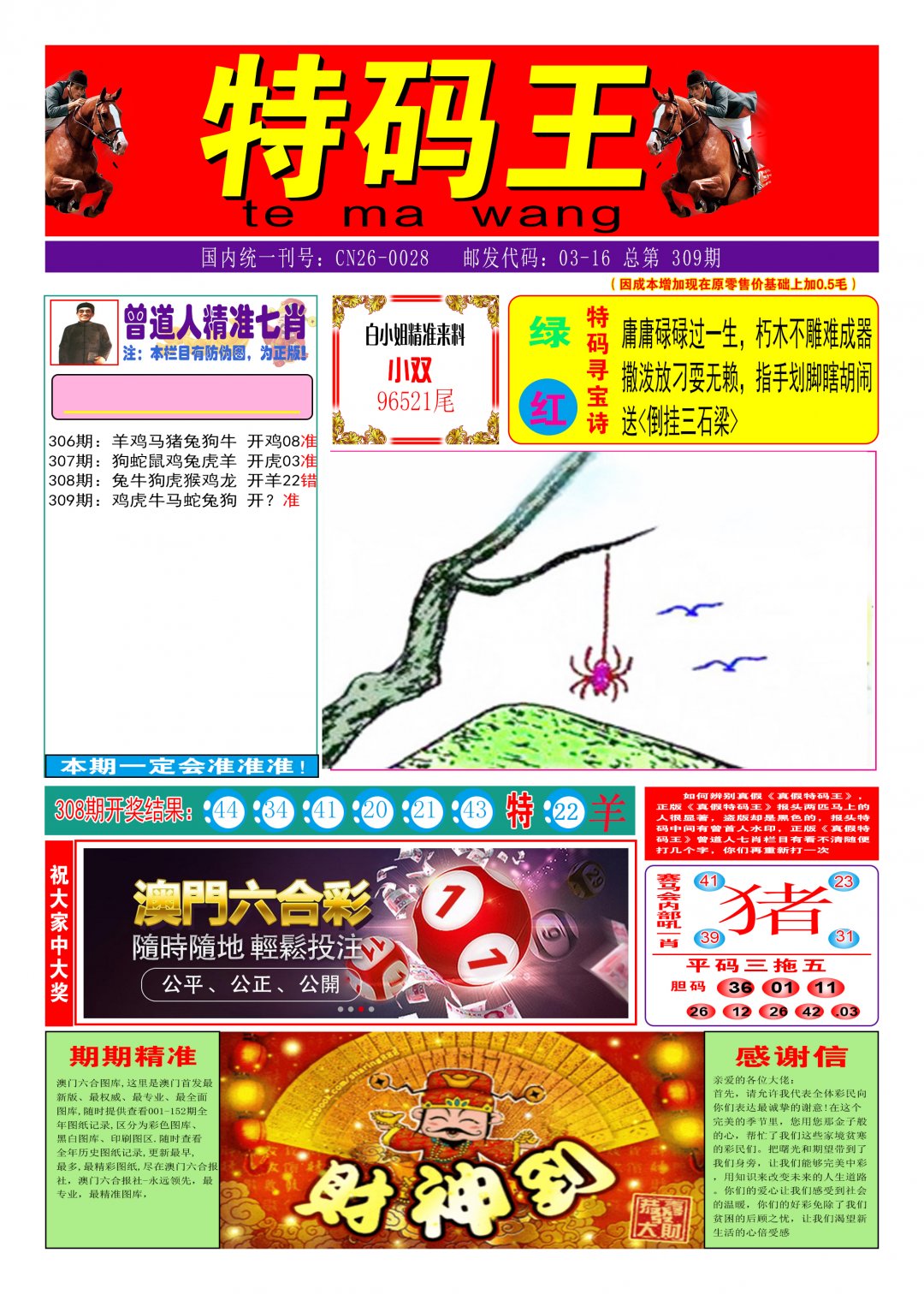 2024309期特码王A