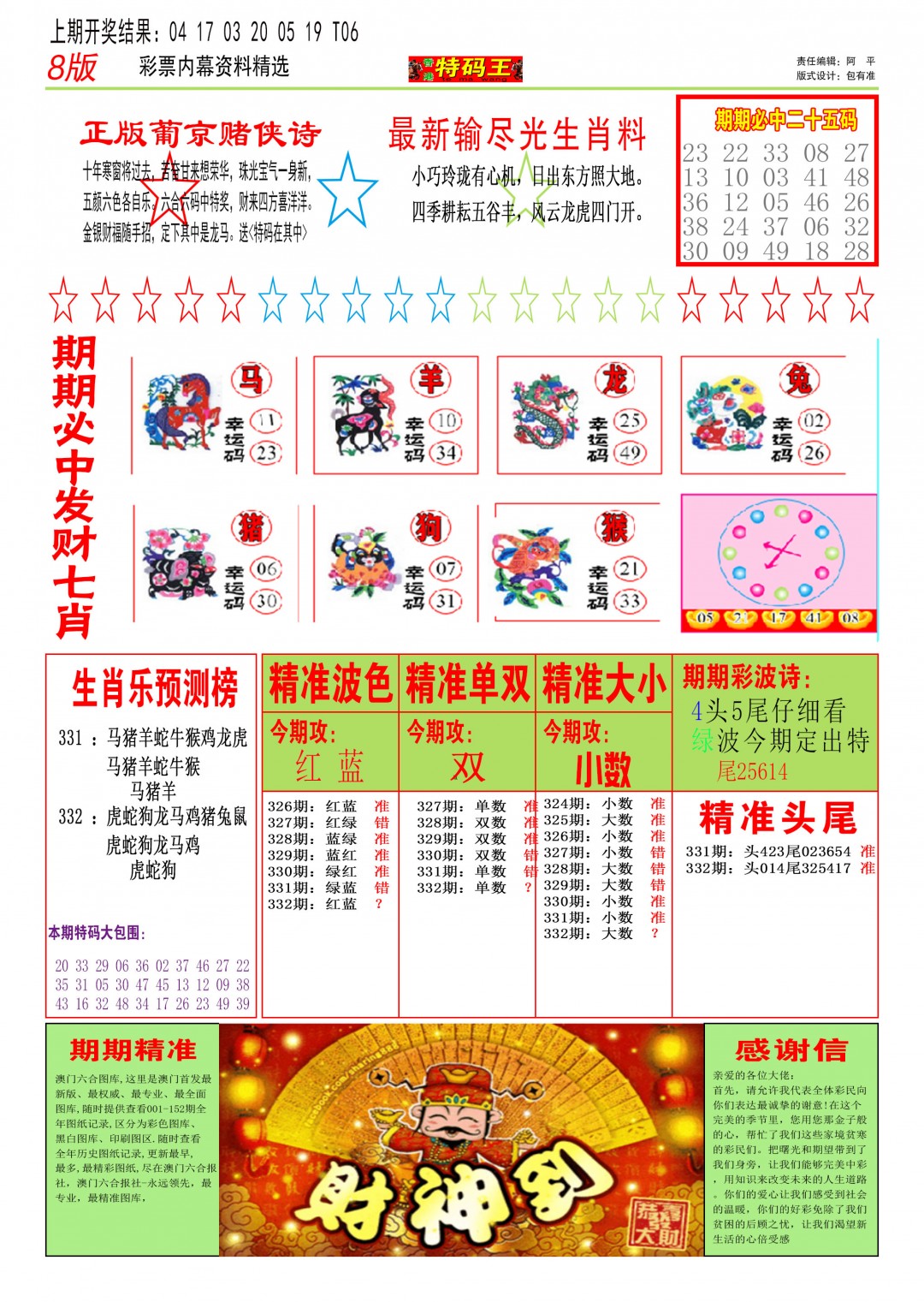 2024332期特码王B