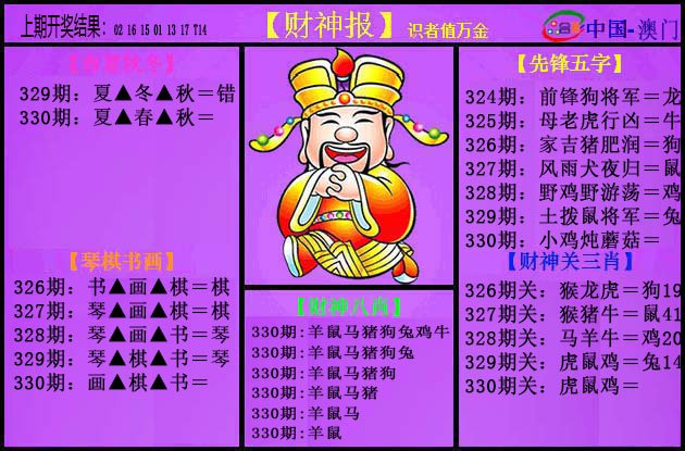 2024330期紫财神