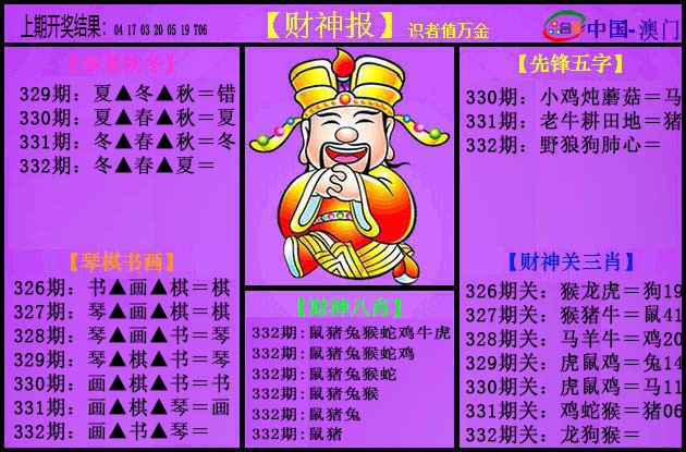 2024332期紫财神