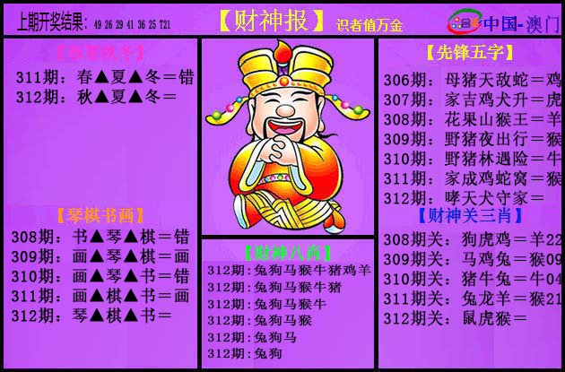 2024312期紫财神