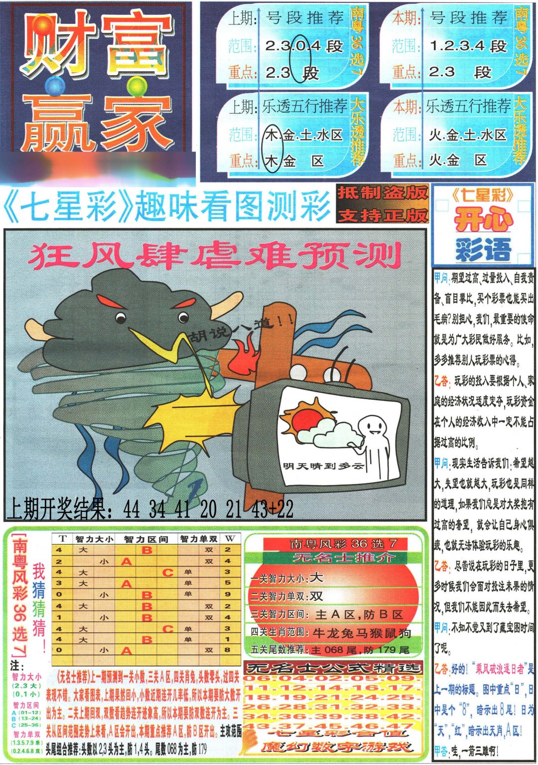 2024309期七星彩图(高清)