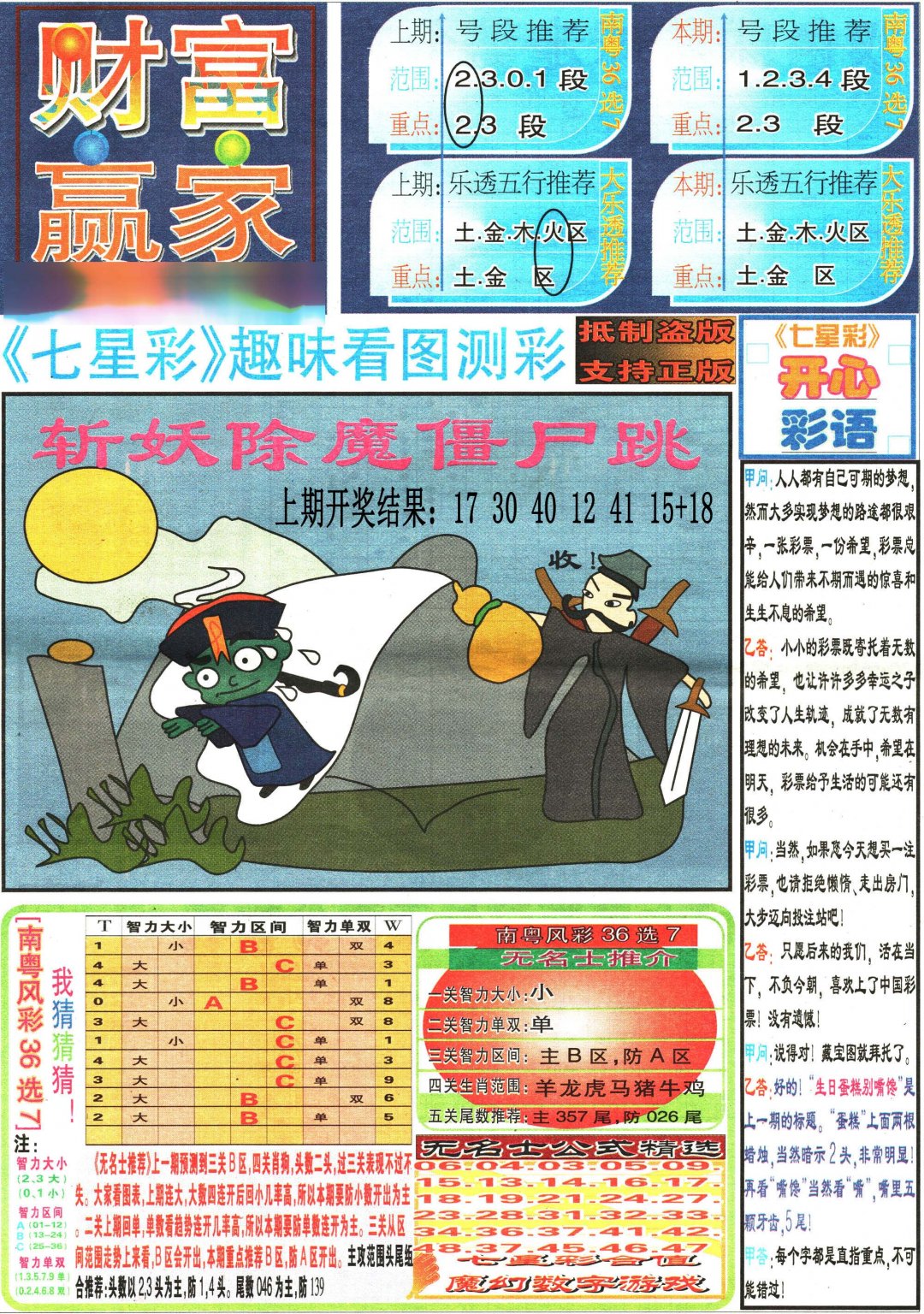 2024315期七星彩图(高清)