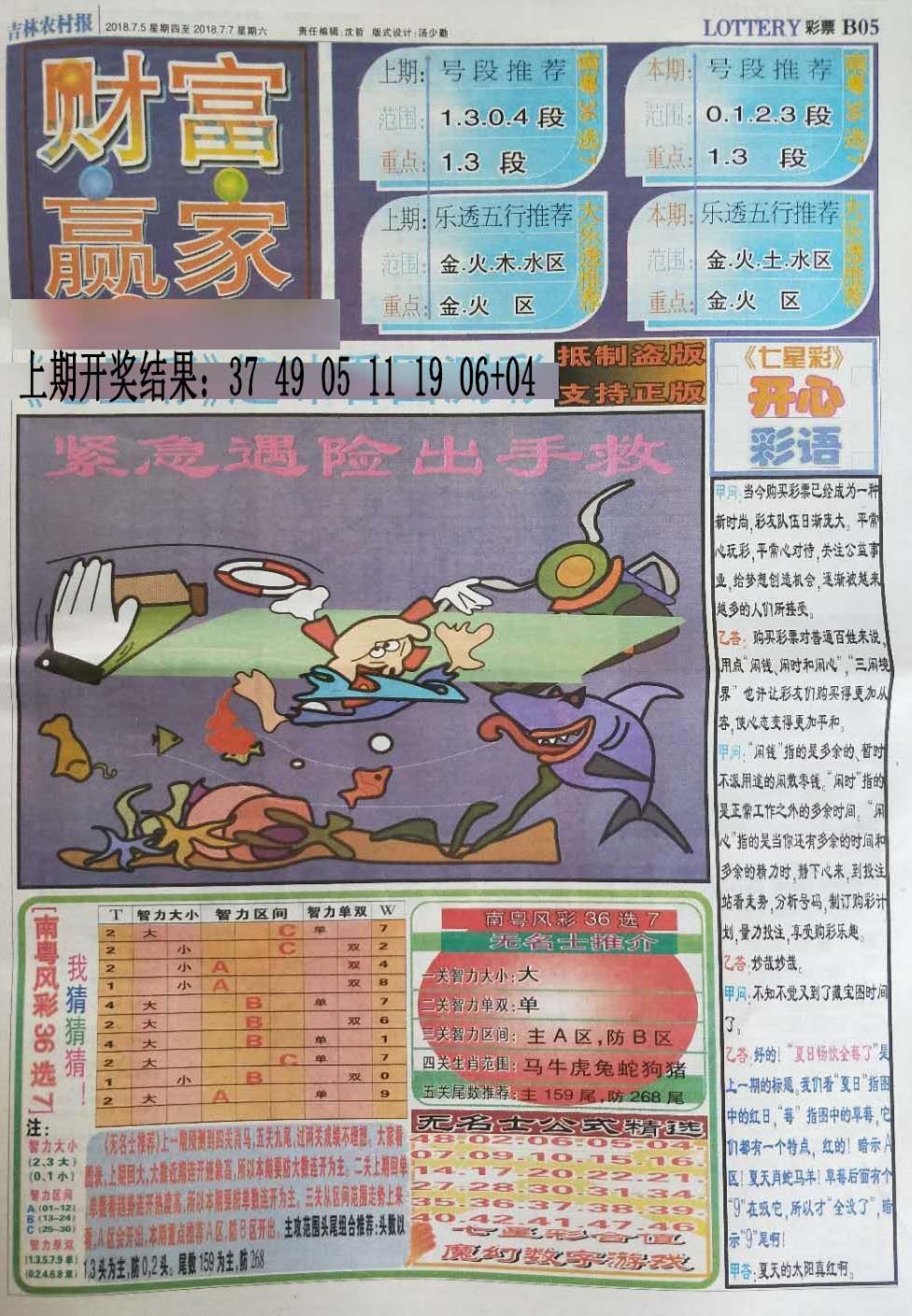 2024334期七星彩图(高清)