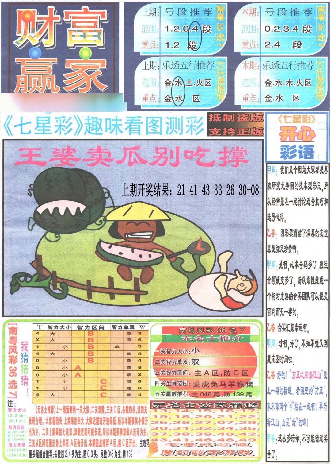 2024307期财富赢家（七星彩）