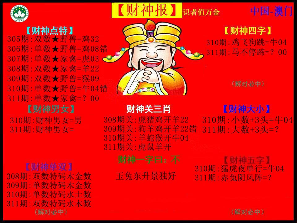 2024311期红财神
