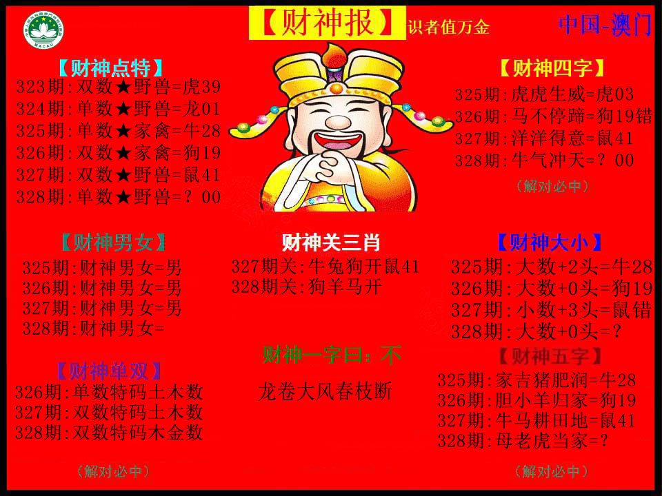 2024328期红财神