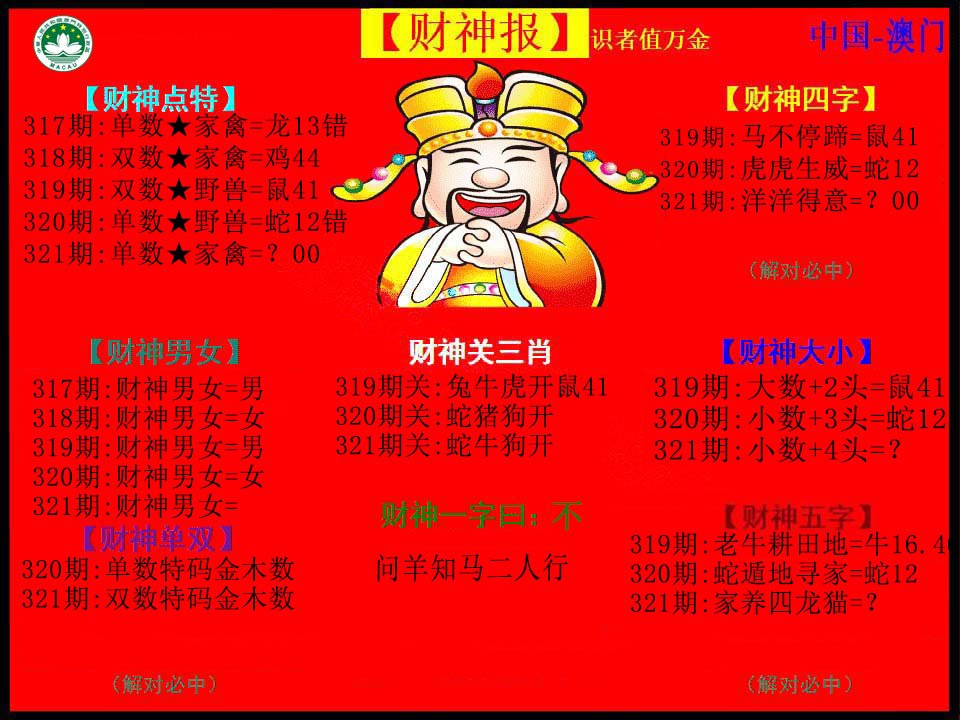 2024321期红财神