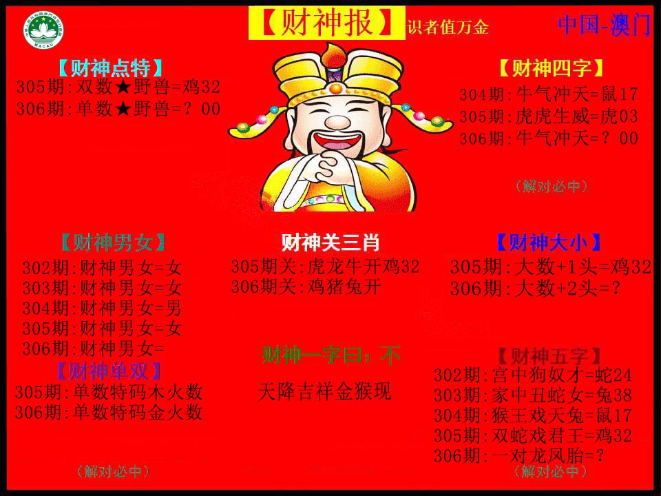 2024306期红财神
