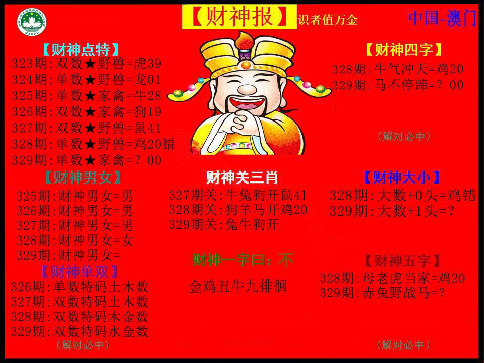 2024329期红财神