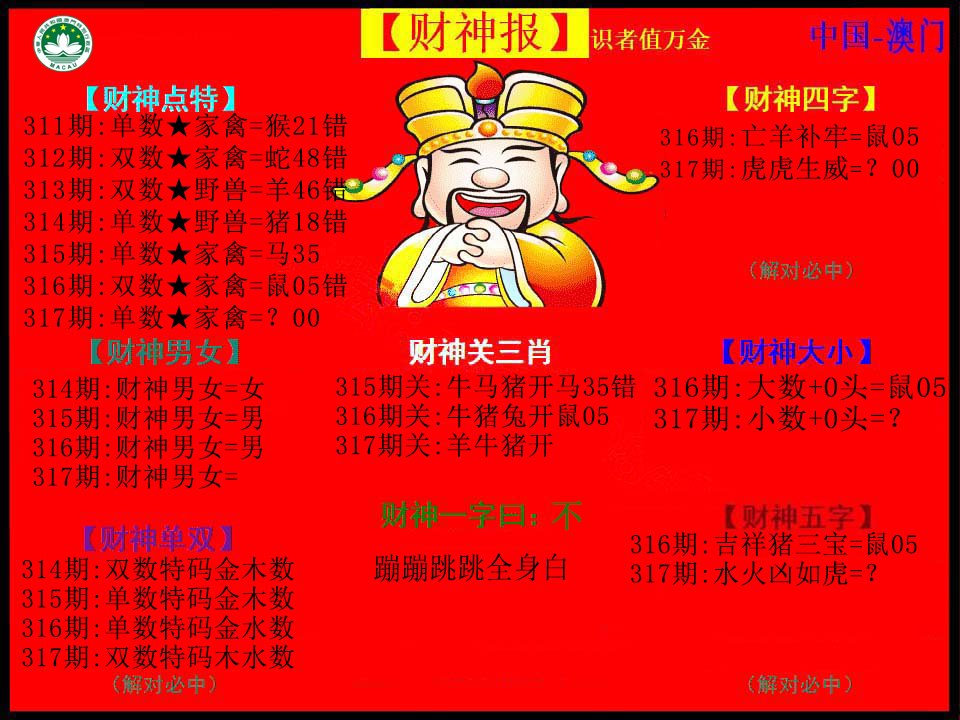 2024317期红财神