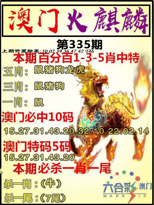 2024335期火麒麟