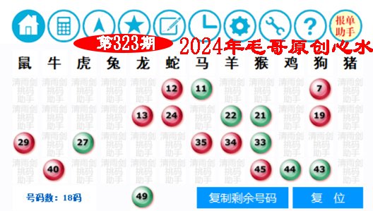 2024323期毛哥心水