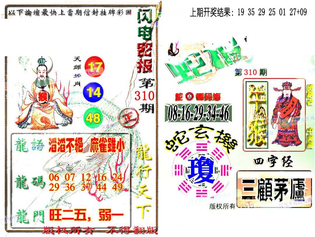 2024310期蛇报闪电版