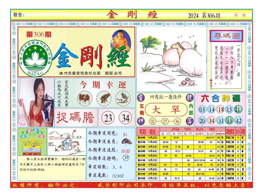 2024306期金刚经A