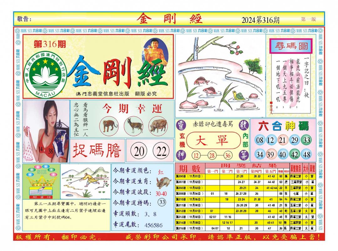 2024316期金刚经A