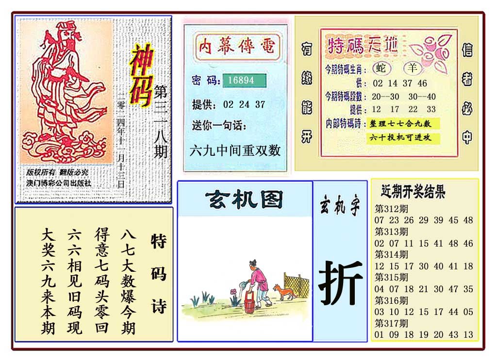 2024318期黄大仙神码