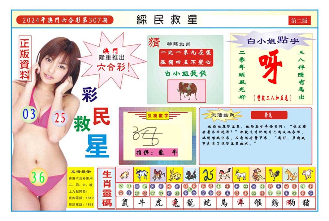 2024307期彩民救星B