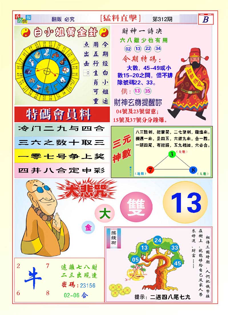 2024312期猛料直击B