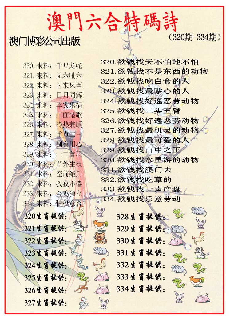 2024334期内部特码诗